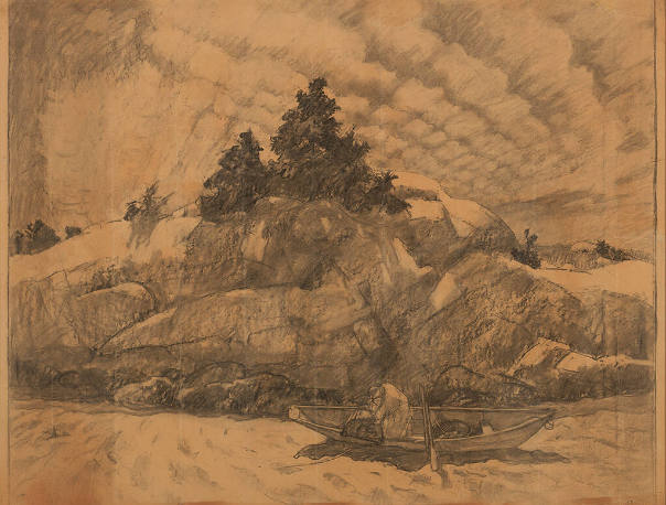 Black Spruce Ledge, composition drawing