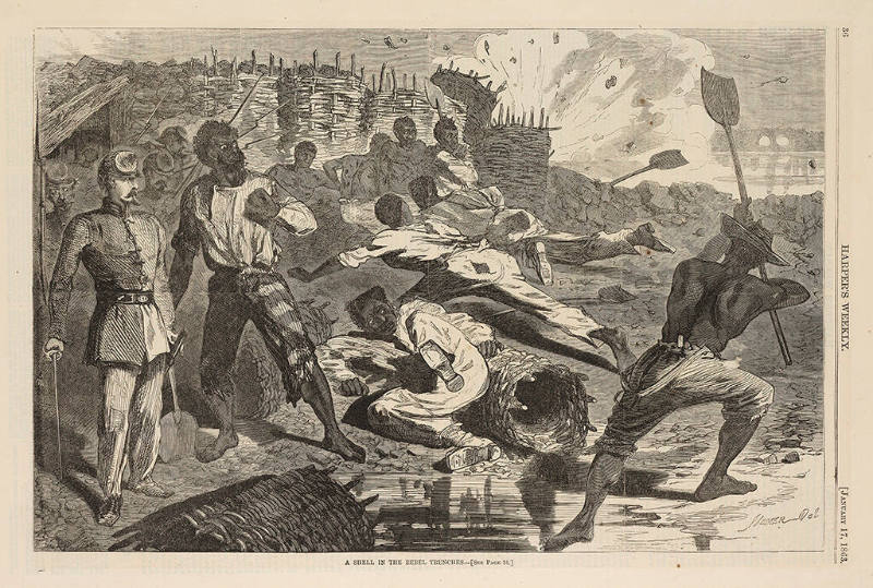 A Shell in the Rebel Trenches