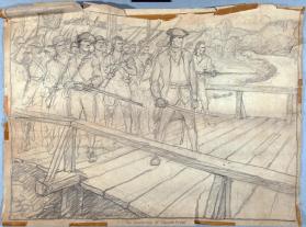 The Minute Men at Concord, composition drawing