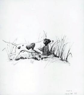 The Mysterious Island, untitled tailpiece (pointer dog)