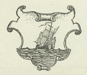 The Courtship of Miles Standish, untitled headpiece (sailing ship within shield)