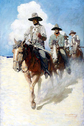 The Little Posse Started Out on its Journey, the Wiry Marshall First.