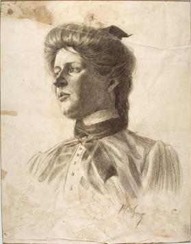 Untitled (bust length portrait of a woman)