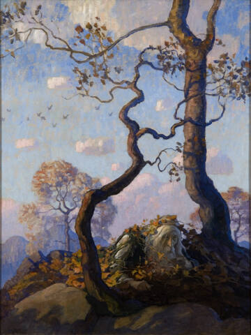 "On waking he found himself on the green knoll whence he had first seen the old man of the glen"