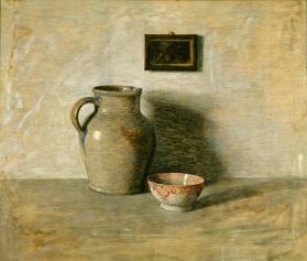 Still Life with Pitcher, Bowl, and Framed Picture