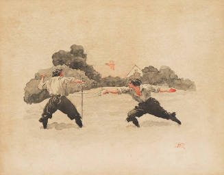 Untitled (two men sword fighting)