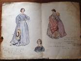 caption: watercolor sketch by Margaret May Dashiell (1869-1958), sent to NCW as a visual refere…