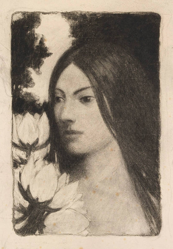 Woman's Head with Flowers
