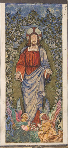 design for center panel of reredos, Chapel of the Holy Spirit, Washington National Cathedral