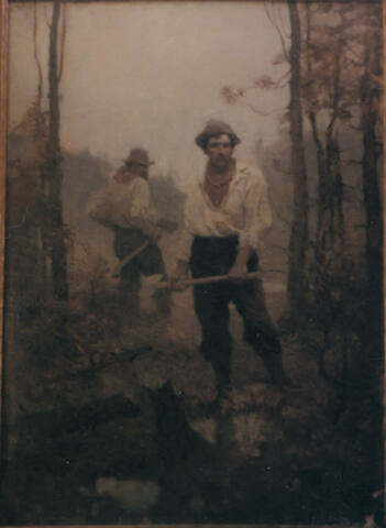 For three months he worked as an axeman . . . his only companion a dour Scotchman who never spoke.