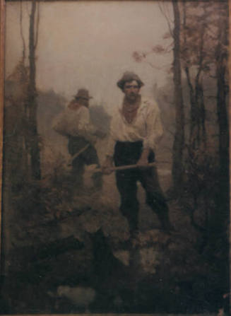 For three months he worked as an axeman . . . his only companion a dour Scotchman who never spoke.