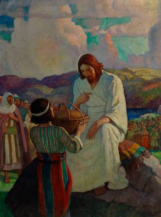 Age grows calculating, but youth is spendthrift in its generosity.  Even if the boy trudged home hungry, he intended that Jesus should be fed.  He gave his evening meal to the Master