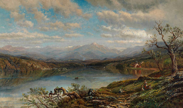 Untitled (mountain lake scene)