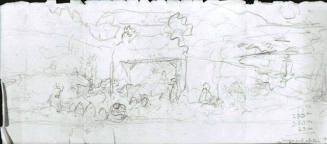untitled (composition study, Apotheosis of the Family, with similar sketch on verso)