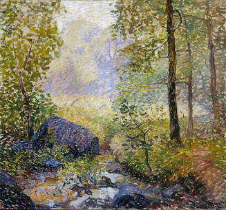 untitled (landscape study with rock and brook)