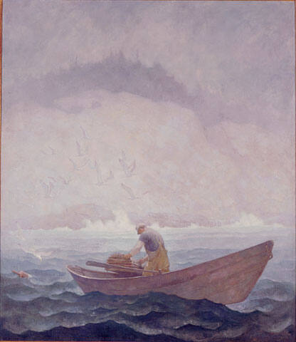 The Lobsterman   (Hauling in a Light Fog)