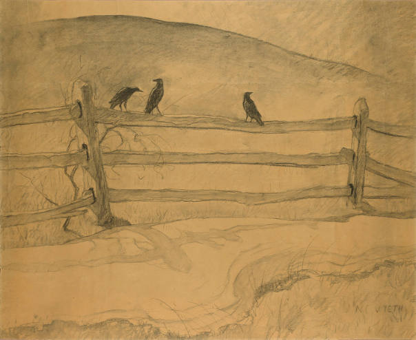 Dying Winter, composition drawing