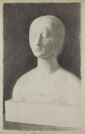 Drawing of a Plaster Bust of a Woman