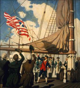 John Paul Jones Hoists Our First Flag