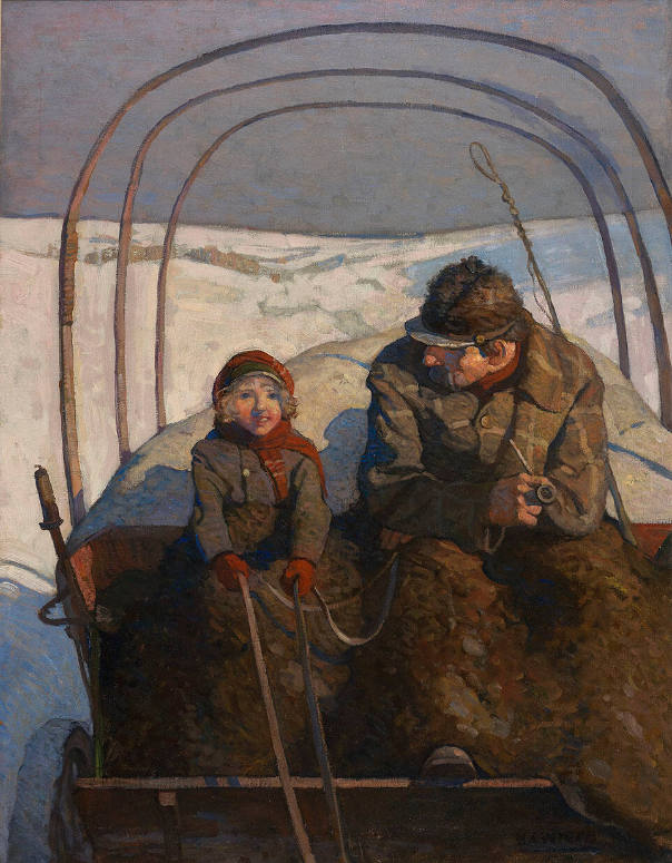 No four-year-old in the county / Could beat him for pretty and strong