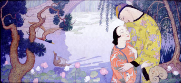 Out of the sky to her fell Kogal, with a great cry, scattering a spray of silver over the lotus blossoms