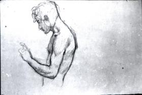 Untitled (half-length study of male figure)