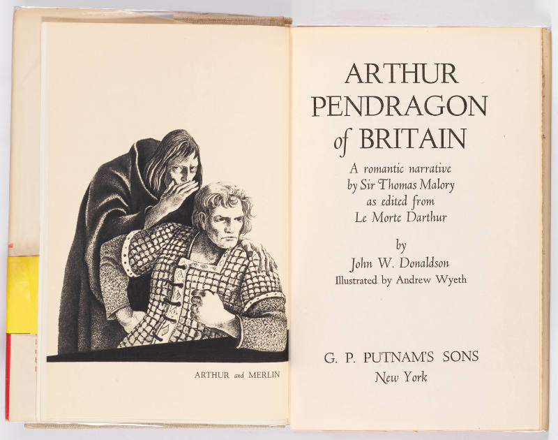 "Arthur and Merlin," frontispiece and title page.