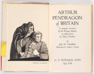 "Arthur and Merlin," frontispiece and title page.