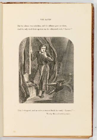 "Open here I flung the shutter, when, with many a flirt and flutter,/ In there stepped a statel…