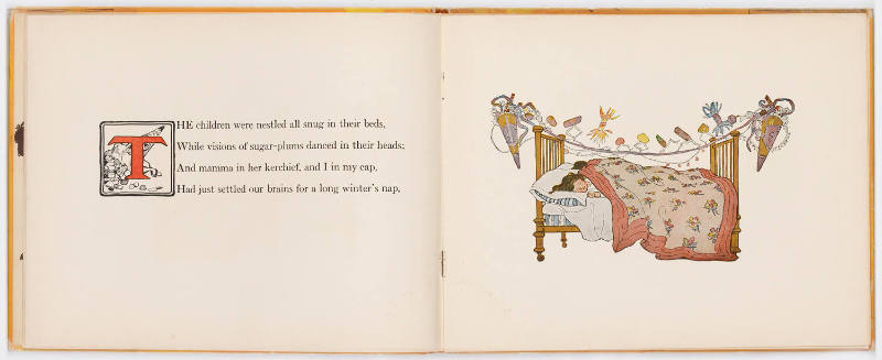 "The children were nestled all snug in their beds,/ While visions of sugar-plums danced in thei…