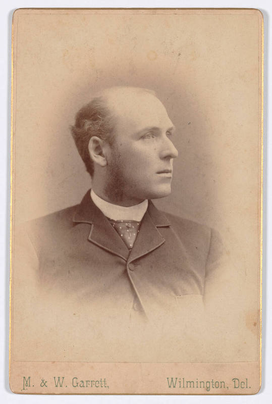 Cabinet card photograph of Howard Pyle, M. & W. Garrett, Wilmington, Delaware, ca. 1885, Gift o…