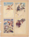 Page from scrapbook B (#4996), featuring reproductions from "Outing Magazine," Anonymous gift, …