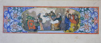 untitled (medieval procession, with man carrying boar's head on platter)