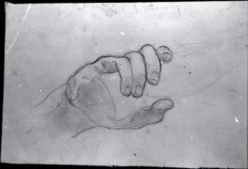 Untitled (study of a hand holding a Coca-Cola bottle)