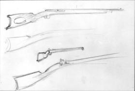 Untitled (gun studies; verso gun study)