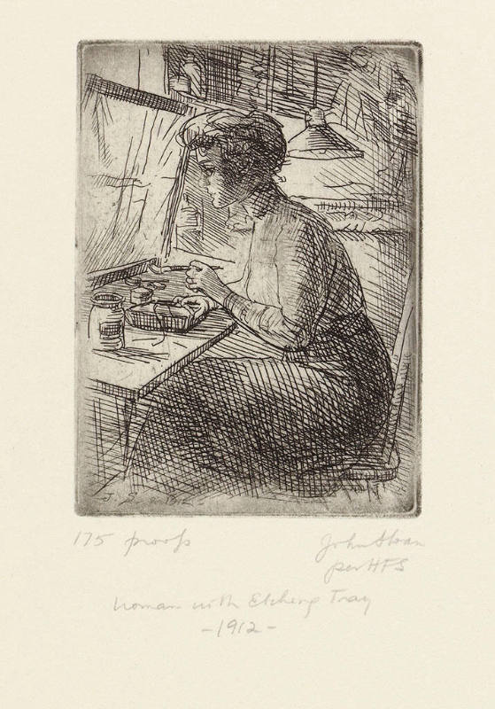 Woman with Etching Tray