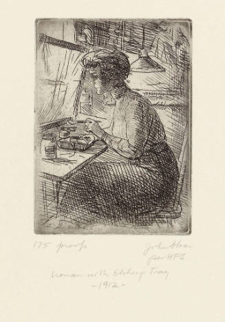 Woman with Etching Tray
