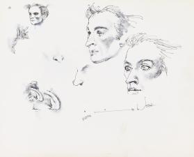 Sketchbook with studies of Rudolf Nureyev