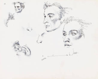 Sketchbook with studies of Rudolf Nureyev