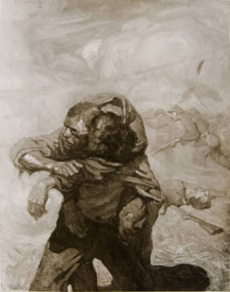 But he staggered up, and packed me off,
With a dozen stumbles and falls