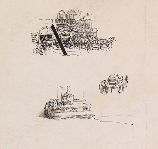 Untitled (study of carriages)