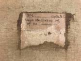 Scribner's Label adhered to reverse of canvas. Photo courtesy of Christies, 2019