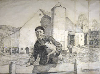 Portrait of a Farmer, composition drawing