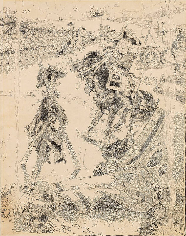 Historic Bits.  Too Late.  Result of Cornwallis's Decision to Defer his Attack Until Morning on "That Fox Washington."