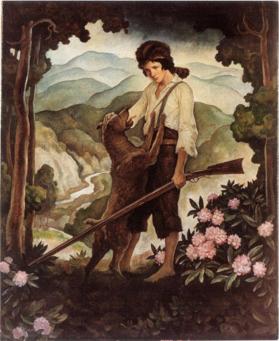 The Little Shepherd of Kingdom Come, cover label illustration