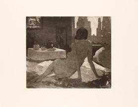 Nude with City Scene