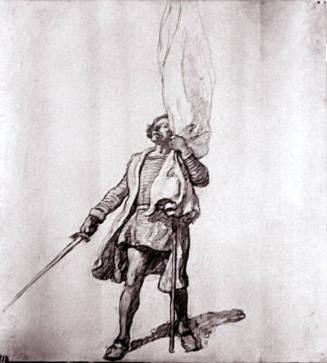 Columbus Discovers America, study for the figure of Columbus