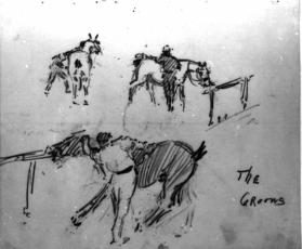 The Grooms (studies of grooms and horses)