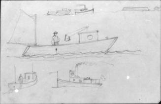 Untitled (studies of boats)