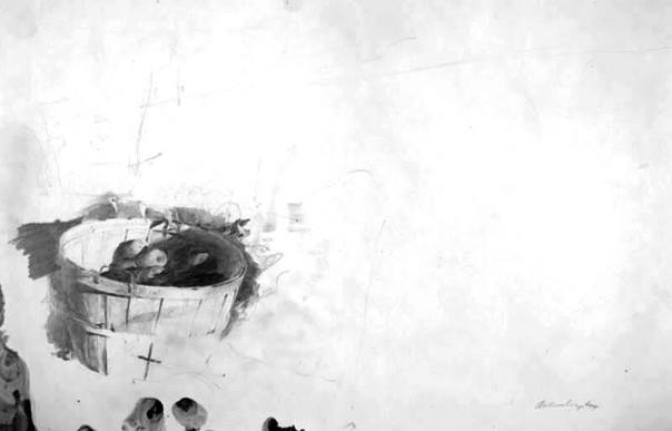 Basket of Apples, Study for Smokehouse